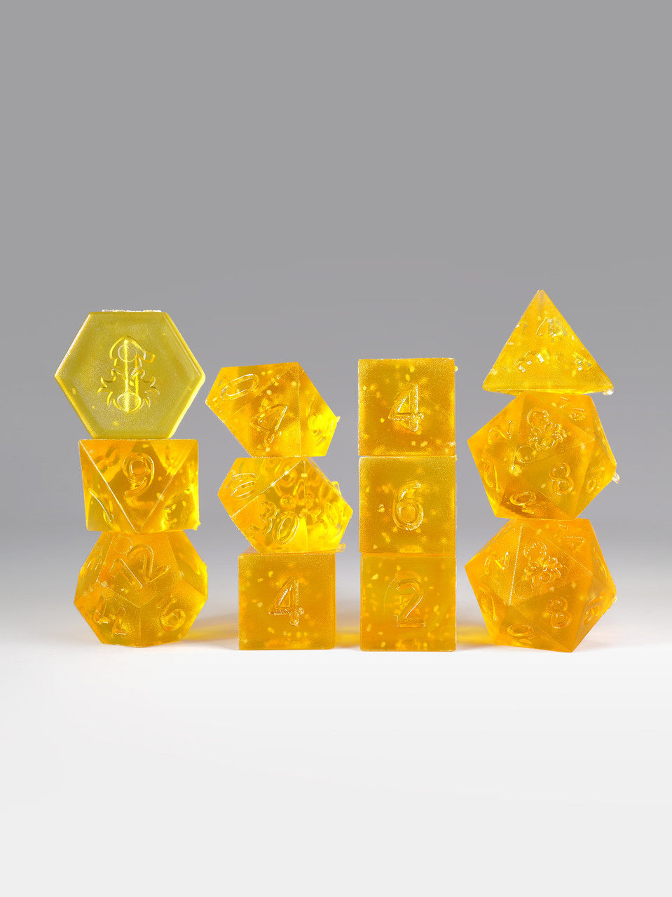 RAW Peach Fizz 12pc TTRPG Dice Set